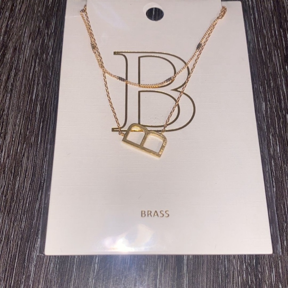 Gold Initial Pendant Necklace